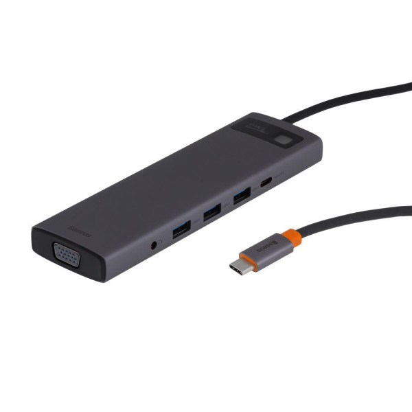 Хаб Baseus Type-C to 3USB / Type-C (PD) / 3.5mm / 2HDMI / SD / TF / LAN CAHUB-CT