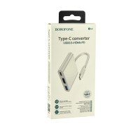 Перехідник Borofone DH4 Type-C converter(Type-C to USB3.0+HDMI+PD) М'ята упаковка