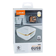 Мережевий Подовжувач LDNIO A6704 QC3.0 6USB 35W