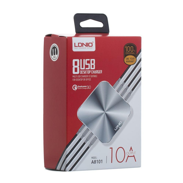 Мережевий Подовжувач LDNIO A8101 QC3.0 8USB 10A