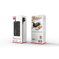 Мережевий Подовжувач XO WL06 EU 30W 18W PD+QC+3USB2.4A