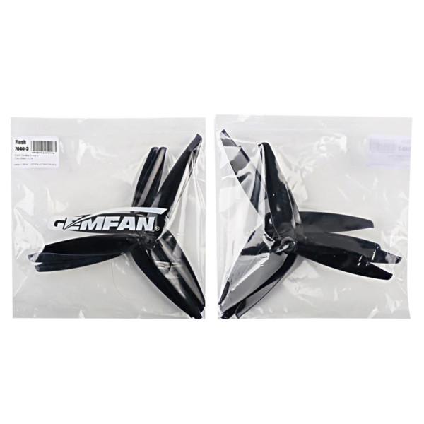 Пропелери Gemfan Flash 7040 (набір CW - 2шт, CCW - 2шт) 3 лопаті