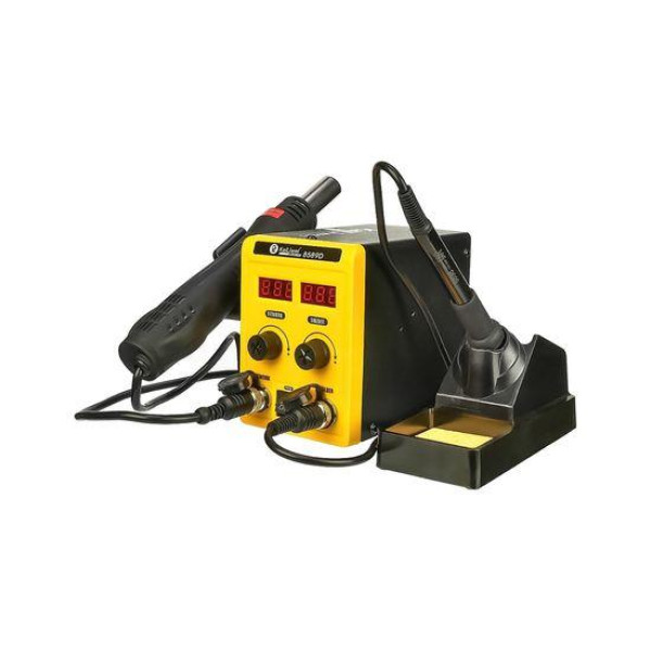 Паяльна станція KaiLiwei 8589D, фен з датчиком нахилу (700W), паяльник з термоелементом Hakko (60W), цифрова індикація