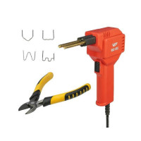 Паяльний набір WEP 960 V85 для ремонту пластикових деталей (термостеплер 85W з підсвічуванням, кусачки, 400 скоб 0.8 мм)
