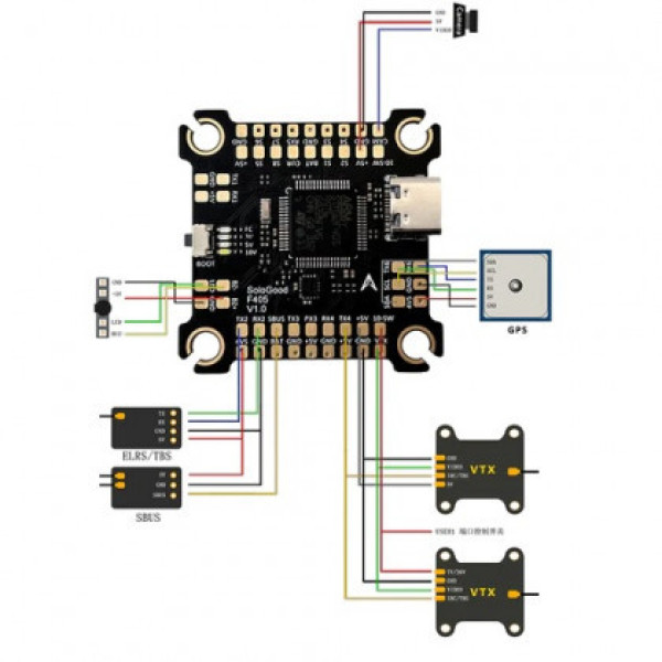 Політний стек SoloGood F405 | BLS 50A (30.5X30.5, 4-in-1 ESC)