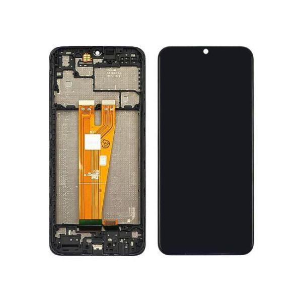 Дисплей для Samsung A045F Galaxy A04 (2022) із сенсорним склом в рамці (Чорний) Сервісний оригінал