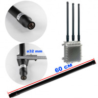 Антена всеспрямована для jamming обладнання (5.2 GHz (5150-5350 MHz), 100W, 5-7 dBi, Ø32 mm, 60 см, NJ)