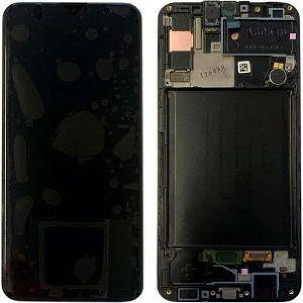 Дисплей для Samsung SM-A307F Galaxy A30s (2019) з сенсорним склом в рамці (Чорний) Оригінал