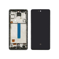 Дисплей для Samsung A525 Galaxy A52 (2020) із сенсорним склом (Чорний) у рамці (Сірій) Original