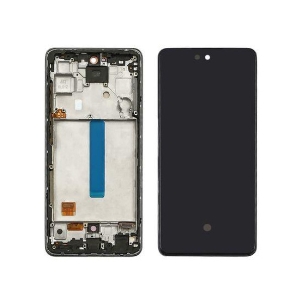 Дисплей для Samsung A525 Galaxy A52 (2020) із сенсорним склом (Чорний) у рамці (Сірій) Original