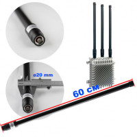 Антена всеспрямована 800-900 MHz 50W 3-5 dBi Ø20 мм 60 см NJ для jamming обладнання
