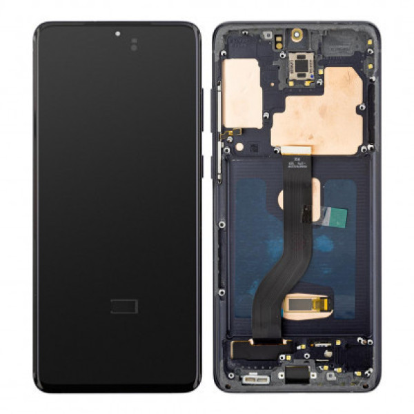 Дисплей Samsung G985 Galaxy S20 Plus з сенсорним склом в рамці чорній (OLED)