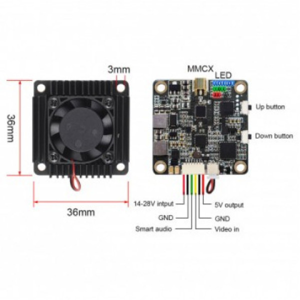 Відеопередавач AKK Ultra Long Range (All Channels Version) TX300AC, 4990-5945 МГц, 80 каналів