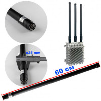 Антена всеспрямована для jamming обладнання (970-1100 mHz, 100W, 3-8 dBi, Ø25 мм, 60 см, NJ)