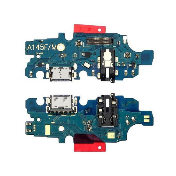 Роз'єм зарядки для Samsung A145 Galaxy A14 на платі з мікрофоном і компонентами