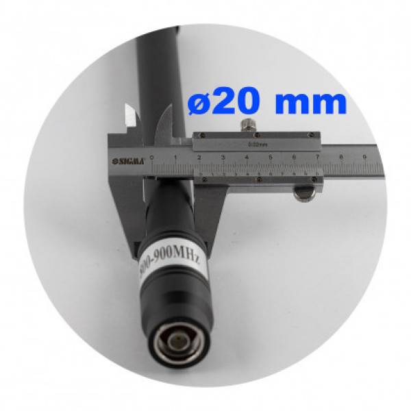 Антена всеспрямована 800-900 mHz, 50W, 2-5 dBi, Ø20 mm, 30 см, N-J для jamming обладнання