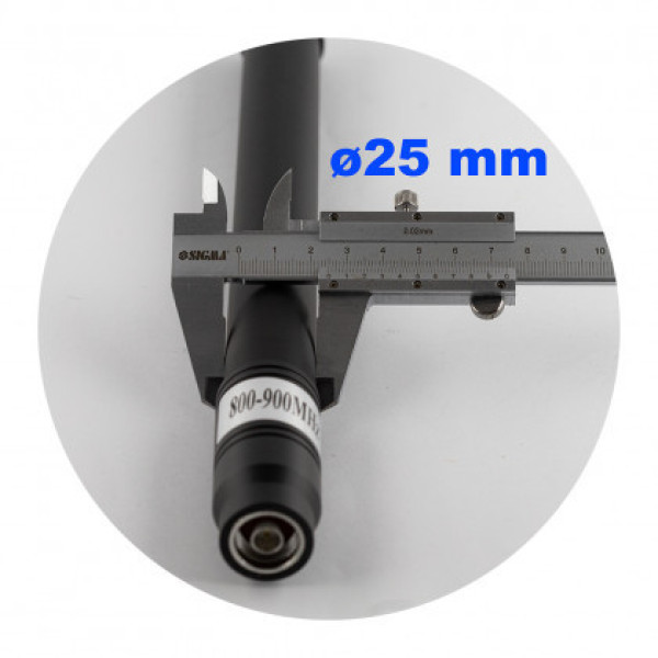 Антена всеспрямована 800-900 MHz, 50W, 3-7 dBi, Ø25 mm, 30 см, N-J для jamming обладнання