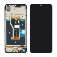 Дисплей для Realme C20 / C21 з сенсором в рамці (Чорний) Оригінал Китай