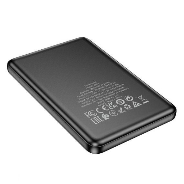Зовнішній акумулятор (Power bank) Ультратонкий Hoco DB57 5000mAh (Чорний)