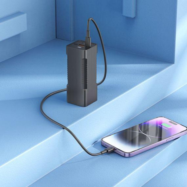 Зовнішній акумулятор (Power bank) Hoco Q15 10000mAh PD 22.5W з ліхтарем (Чорний)