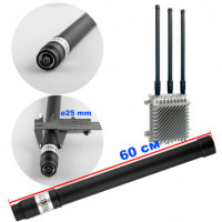 Антена всеспрямована для jamming обладнання 500-600 MHz, 100W, 3-8 dBi, Ø25 мм, 60 см, N-J