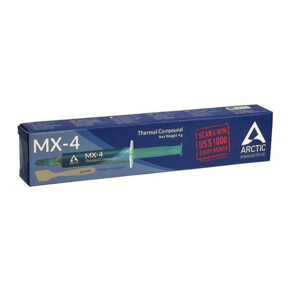 Термопаста Arctic MX-4, 4г, в шприці, теплопровідність 8.5 W/mK, щільність 2.5 г/см3