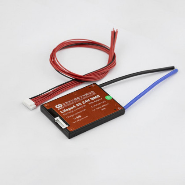 Плата BMS Daly LiFePo4 8S 24V 30A вологозахисна, з балансиром