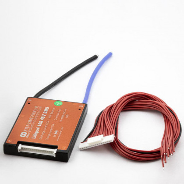 Плата BMS Daly LiFePo4 16S 48V 30A вологозахисна, з балансиром