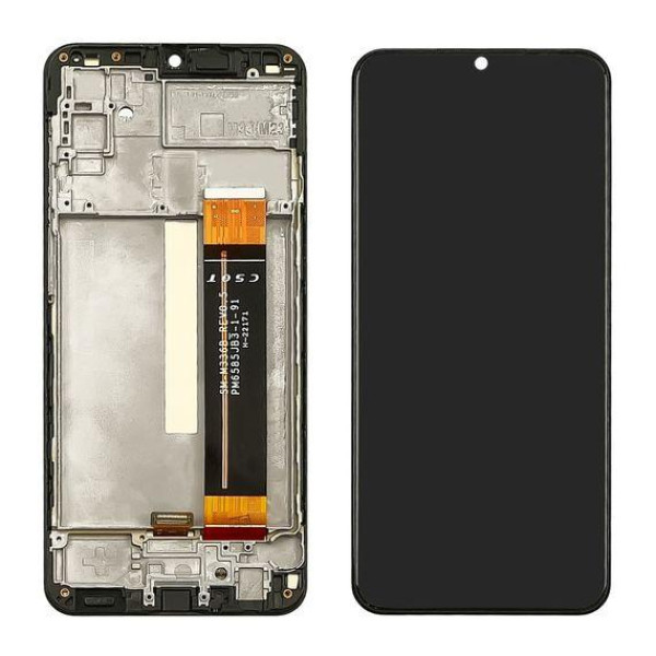Дисплей для Samsung SM-M336 Galaxy M33 5G (2022) с сенсорным стеклом в рамці (Черный) Оригінал Китай