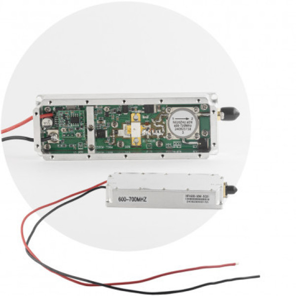 Модуль перешкод (jammer) 600-700 MHz, Gan 50W, 47 dBm, SMA