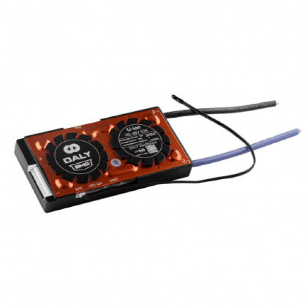 Плата BMS Daly Smart Li-ion 14S 48V 50A (Bluetooth, Балансир, Вологозахист, UART, Кнопка включення)