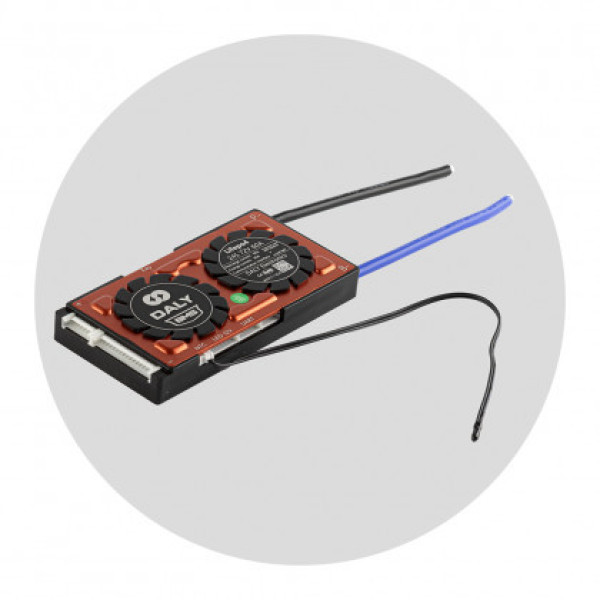 Плата BMS Daly Smart LiFePo4 24S 72V 60A (Bluetooth, Балансир, Вологозахист, UART, Кнопка включення)