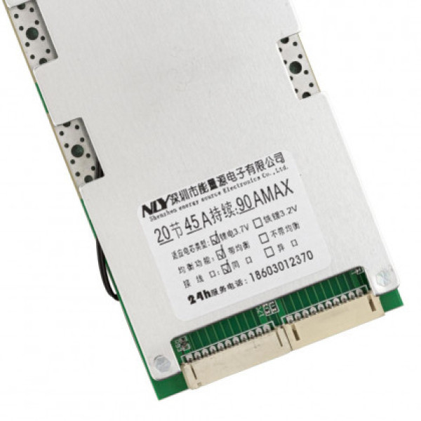 Плата BMS для електротранспорту (Li-ion, 72V, 20S, 45A (90A Max)) симметрия с балансиром