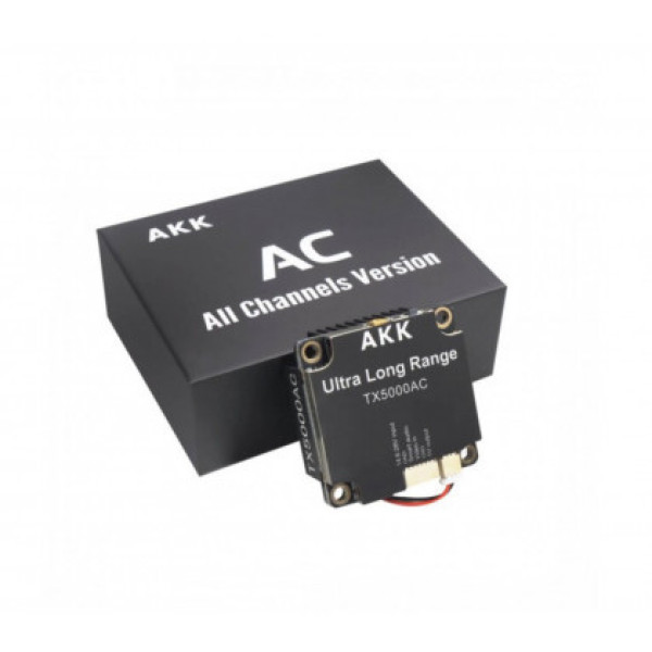 Відеопередавач AKK Ultra Long Range TX500AC, 5W, 25/200/500/1000/3000/5000 mW, 4900-6000 MHz, 96 каналів