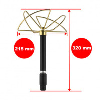 Антена конюшинна для засобів РЕБ, 800-920 MHz, 100W, N-J