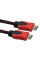 HDMI кабель 1.5m з нейлоновим обплетенням та позолоченими конекторами (Чорний)