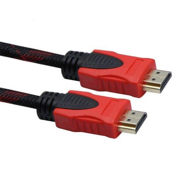 HDMI кабель 1.5m з нейлоновим обплетенням та позолоченими конекторами (Чорний)