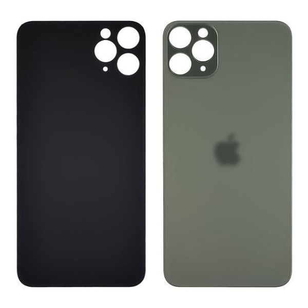 Заднє скло корпусу для Apple iPhone 11 Pro Midnight Green (Темно-зелене) (Big hole)