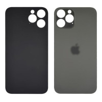Заднє скло корпусу для Apple iPhone 12 Pro Max Graphite (Темно-сіре) (Big hole)