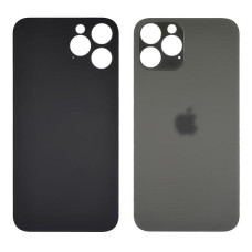 Заднє скло корпусу для Apple iPhone 12 Pro Max Graphite (Темно-сіре) (Big hole)