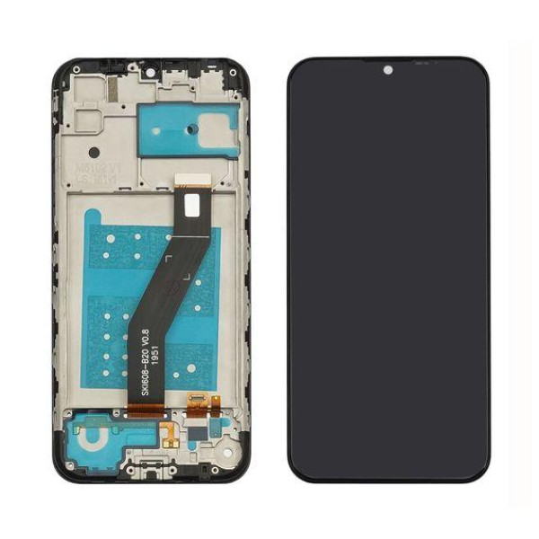 Дисплей для Motorola Moto E6s (XT2053) з сенсорним склом в рамці (Чорний) Оригінал Китай