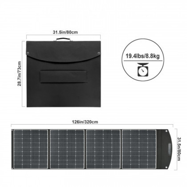 Сонячна панель портативна 400W, 39V / 10.25A (Max), XT60 + MC4