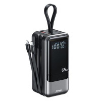 Зовнішній акумулятор (Power bank) Remax RPP-59 20000mAh 65W+60W PD+QC + кабель Type-C/Lightning Сірий
