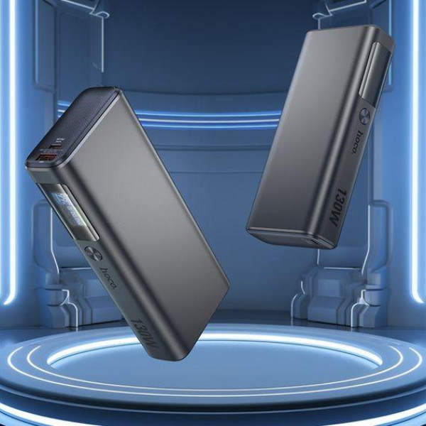 Зовнішній акумулятор (Power bank) Hoco Q17B 20000mAh 130W space gray