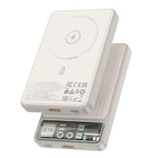 Зовнішній акумулятор (Power bank) Hoco Q18 10000mAh PD 22.5W магнітний з функцією бездротової зарядки (Білий)