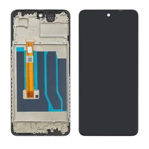 Дисплей для Oppo A60 з сенсорним склом в рамці (Чорний) Оригінал Китай