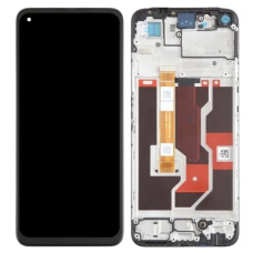 Дисплей для Oppo A76 з сенсорним склом в рамці (Чорний) Оригінал Китай