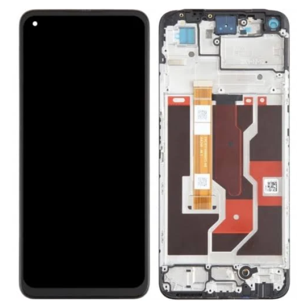 Дисплей для Oppo A76 з сенсорним склом в рамці (Чорний) Оригінал Китай