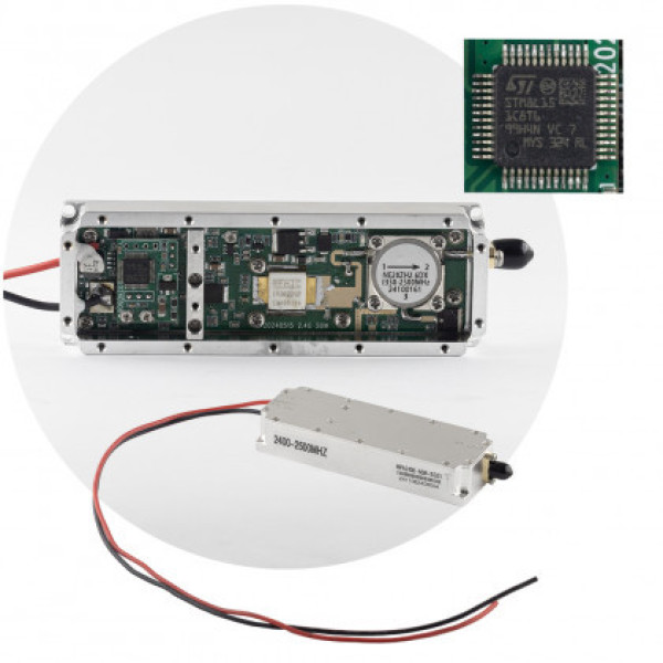 Модуль перешкод (jammer) 2.4 GHz (2400-2500 MHz), Gan 50W, 47 dBm, SMA (цифровий мікроконтролер ARM, LoRa)
