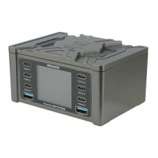 Зарядна станція з індикацією параметрів заряджання Mechanic V-Power 8 Ultra 160W (6 Type C - PD 20W/2 USB QC 3A/Wireless charging)